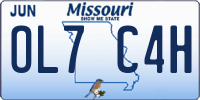 MO license plate OL7C4H