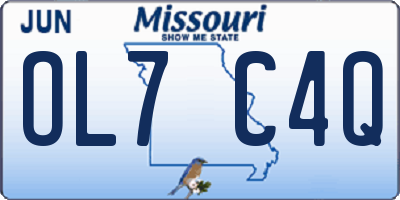 MO license plate OL7C4Q