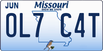 MO license plate OL7C4T