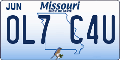 MO license plate OL7C4U