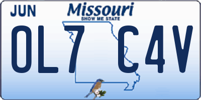 MO license plate OL7C4V