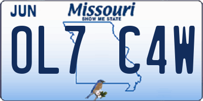 MO license plate OL7C4W