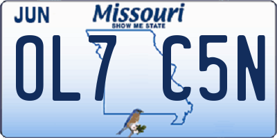 MO license plate OL7C5N
