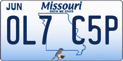 MO license plate OL7C5P