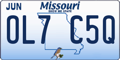 MO license plate OL7C5Q