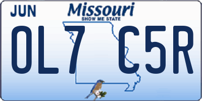 MO license plate OL7C5R