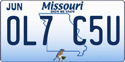 MO license plate OL7C5U