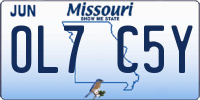 MO license plate OL7C5Y
