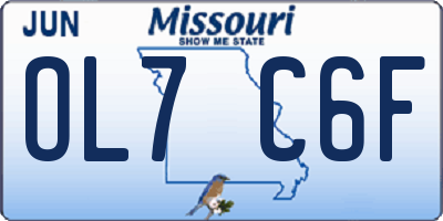 MO license plate OL7C6F