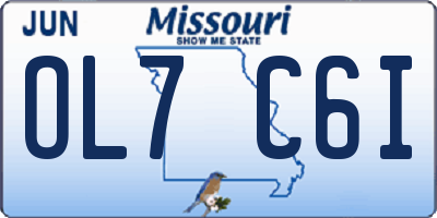 MO license plate OL7C6I
