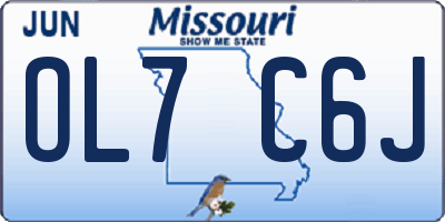 MO license plate OL7C6J