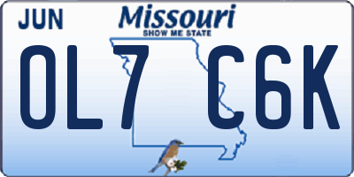 MO license plate OL7C6K