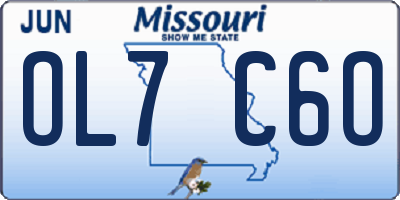MO license plate OL7C6O
