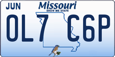 MO license plate OL7C6P