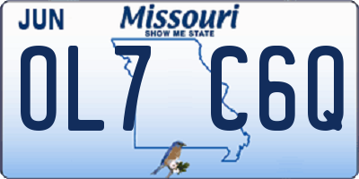 MO license plate OL7C6Q