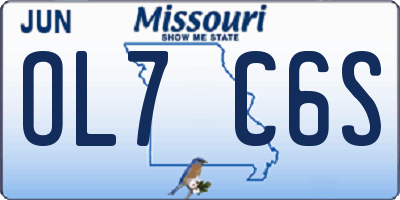 MO license plate OL7C6S