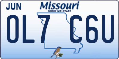 MO license plate OL7C6U