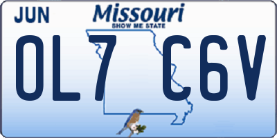 MO license plate OL7C6V