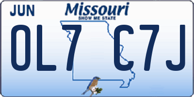 MO license plate OL7C7J