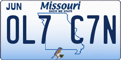 MO license plate OL7C7N