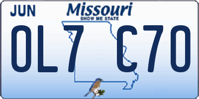 MO license plate OL7C7O
