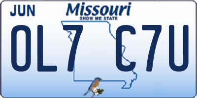 MO license plate OL7C7U