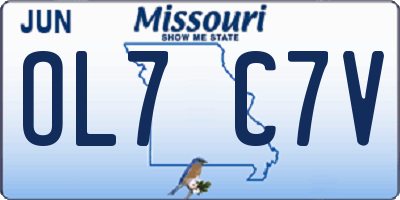 MO license plate OL7C7V