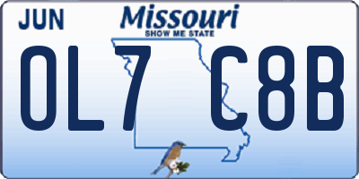 MO license plate OL7C8B