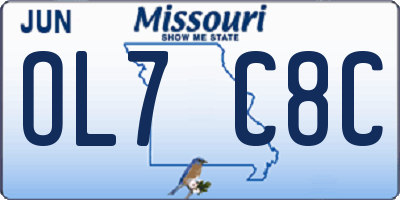MO license plate OL7C8C