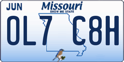 MO license plate OL7C8H