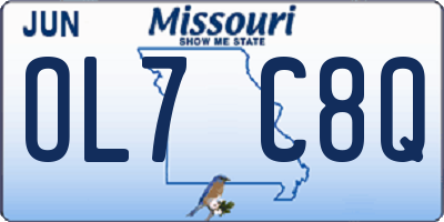 MO license plate OL7C8Q