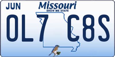 MO license plate OL7C8S