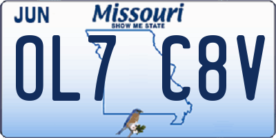 MO license plate OL7C8V