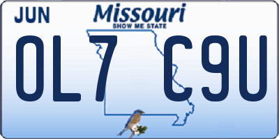 MO license plate OL7C9U