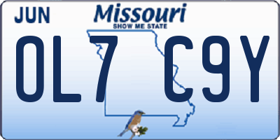 MO license plate OL7C9Y