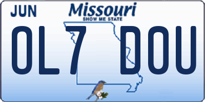 MO license plate OL7D0U