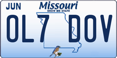 MO license plate OL7D0V