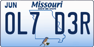 MO license plate OL7D3R