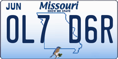 MO license plate OL7D6R