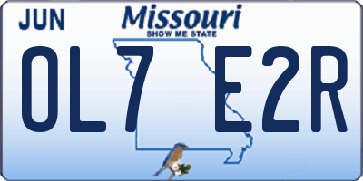 MO license plate OL7E2R
