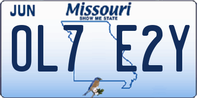 MO license plate OL7E2Y