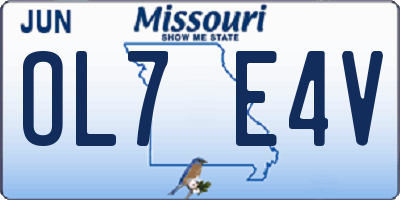 MO license plate OL7E4V