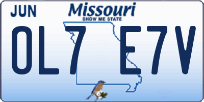 MO license plate OL7E7V