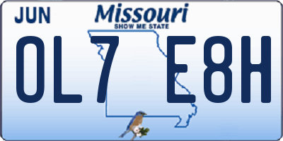 MO license plate OL7E8H