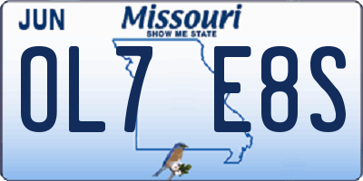 MO license plate OL7E8S