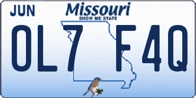MO license plate OL7F4Q