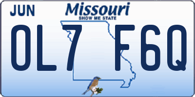 MO license plate OL7F6Q