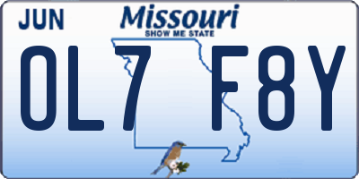 MO license plate OL7F8Y