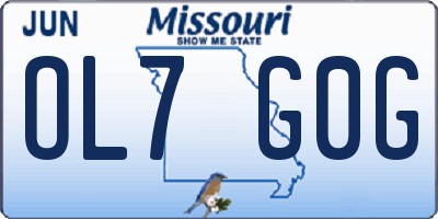 MO license plate OL7G0G