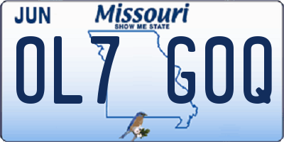 MO license plate OL7G0Q